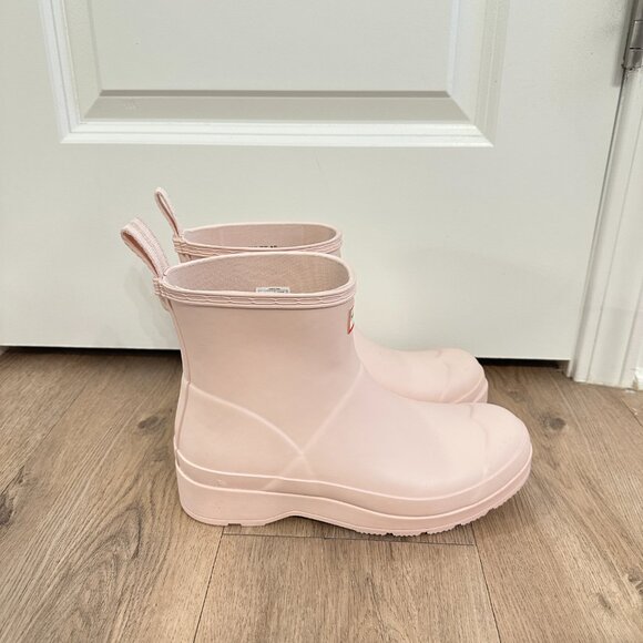 HUNTER Play Short Rain Boots in Light Natural Pink Size US 8 - Picture 3 of 7